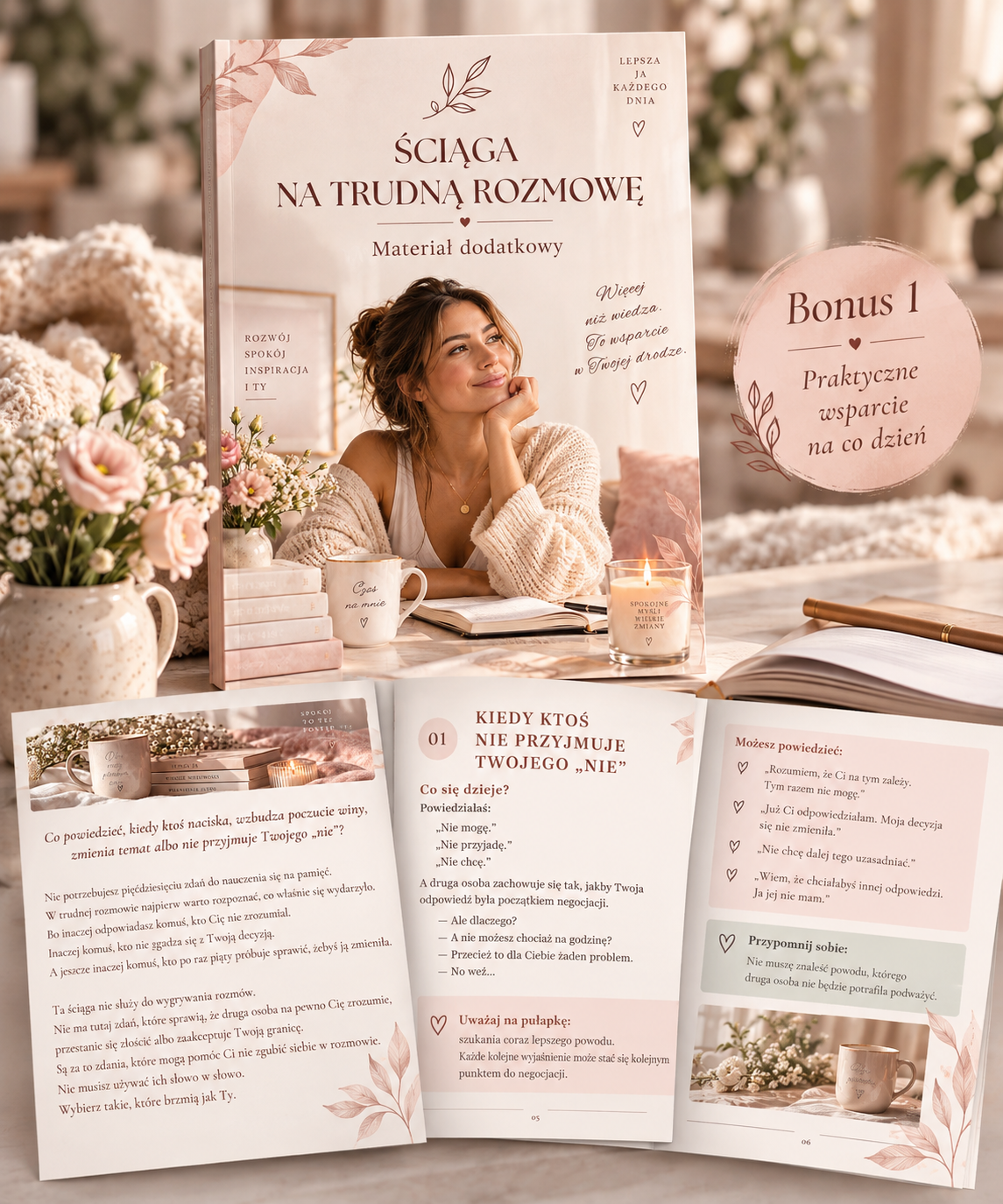 Bonus: Ściąga na trudną rozmowę – mockup