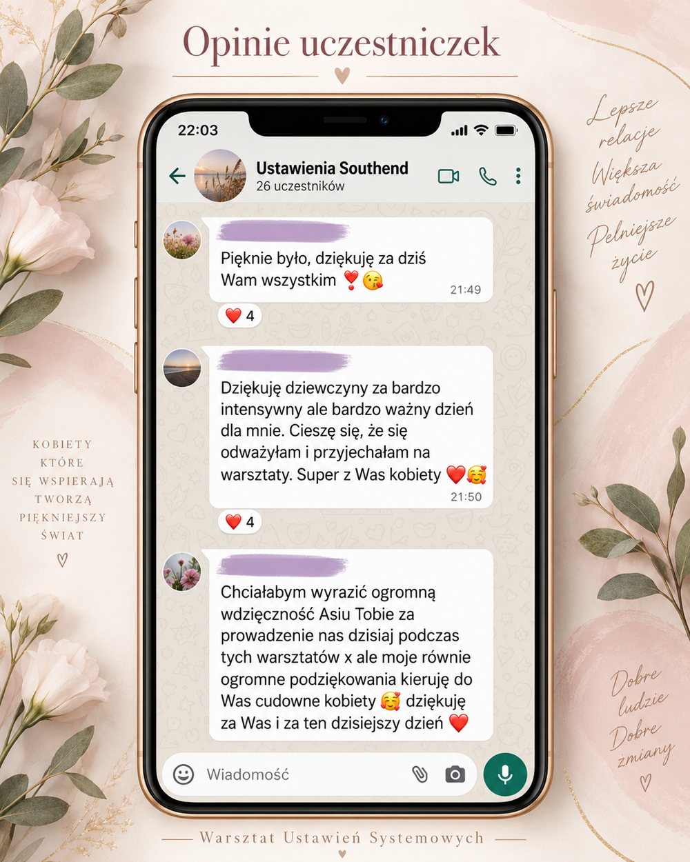 Opinia uczestniczki warsztatu Ustawień Systemowych 2