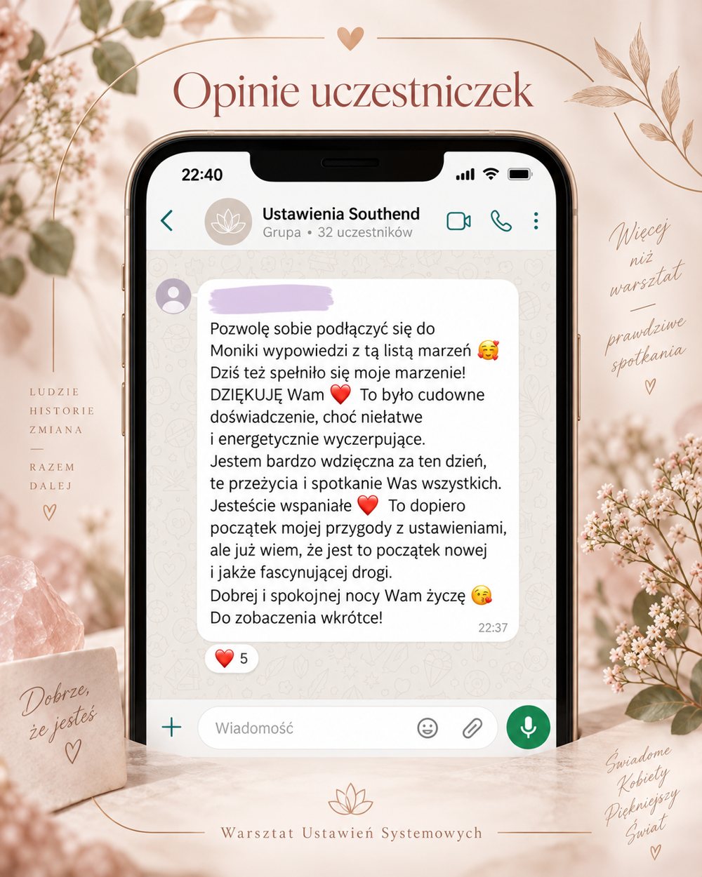 Opinia uczestniczki warsztatu Ustawień Systemowych 3